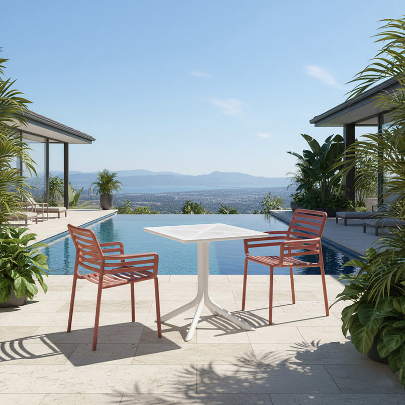 Nardi Clip Table Doga Armchair Outdoor Dining Setting