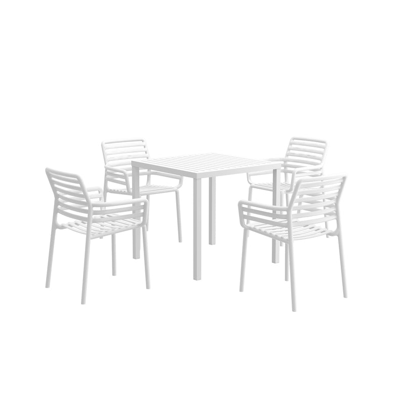 Nardi Cube 80 cm Table Doga Armchair Outdoor Dining Setting