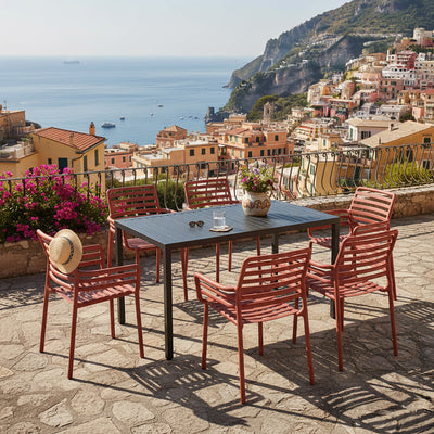 Nardi Cube 140 cm Table Doga Armchair Outdoor Dining Setting