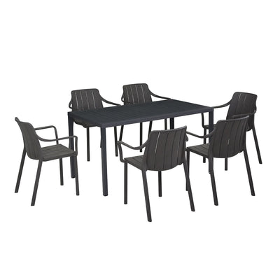 Nardi Cube 140 cm Table Tiberina Armchair Outdoor Dining Setting