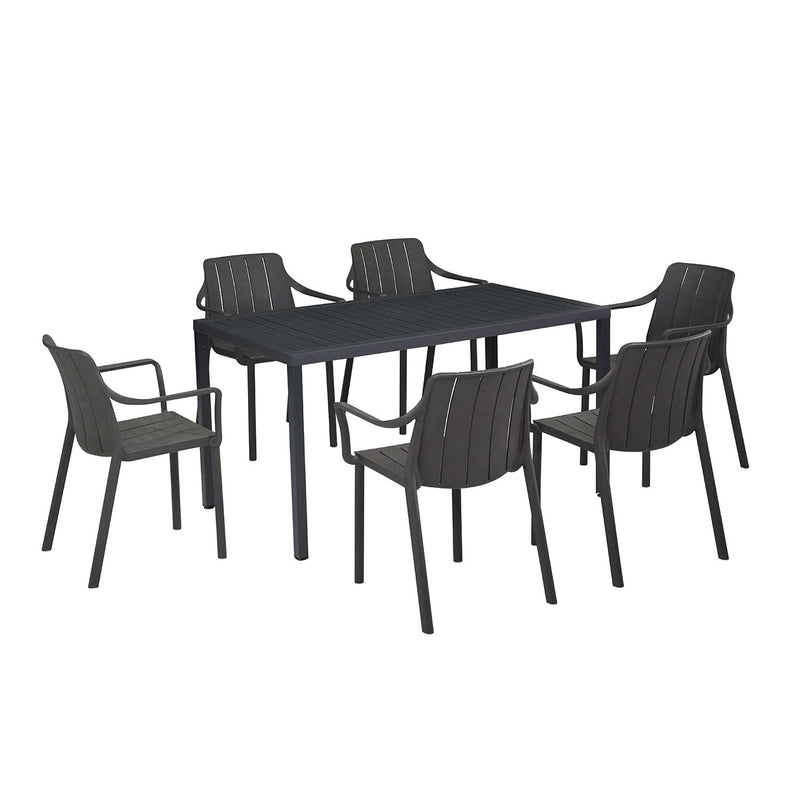 Nardi Cube 140 cm Table Tiberina Armchair Outdoor Dining Setting
