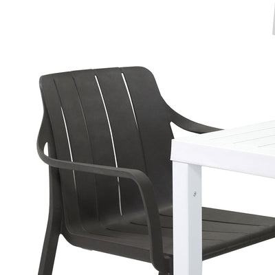 Nardi Cube 80 cm Table Tiberina Armchair Outdoor Dining Setting