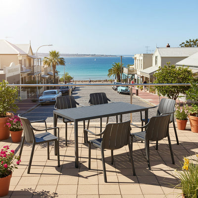 Nardi Cube 140 cm Table Tiberina Armchair Outdoor Dining Setting