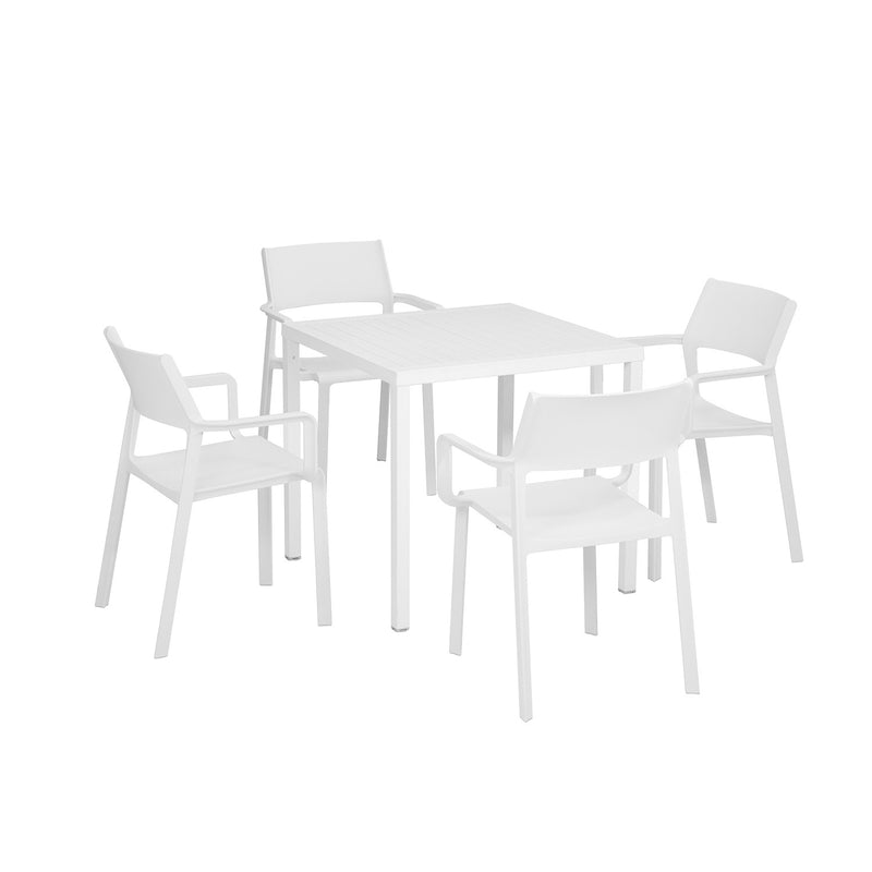 Nardi Cube 80 cm Table Trill Armchair Outdoor Dining Setting
