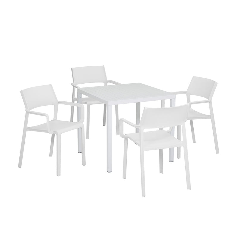 Nardi Cube 80 cm Table Trill Armchair Outdoor Dining Setting