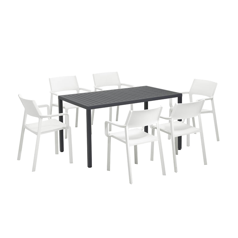 Nardi Cube 140 cm Table Trill Armchair Outdoor Dining Setting