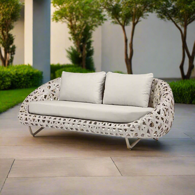 Rhodes 2 Seater Outdoor Wicker Lounge