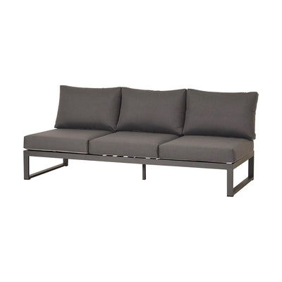 Modular Denver outdoor furniture set in Charcoal or White, can be a one-seater, three-seater sofa, or sun lounger for outdoor lounge