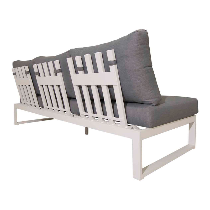 Modular Denver Outdoor Furniture set in Charcoal or White, can be a one-seater, three-seater sofa, or sun lounger for Outdoor Lounge