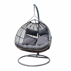 Doney Outdoor Wicker Double Hanging Egg Chair