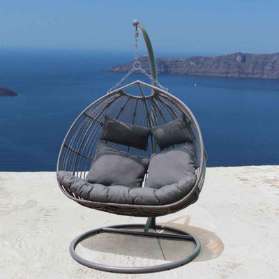 Doney Outdoor Wicker Double Hanging Egg Chair