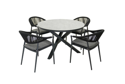 Dover Table Windsor Chair Outdoor Dining Setting 5PC