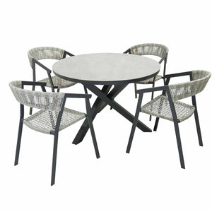 Dover Table Auto Wicker Chair Outdoor Dining Setting
