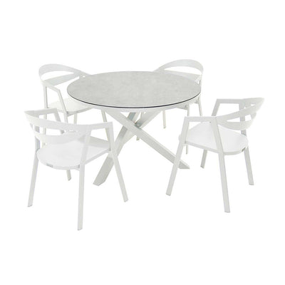 Dover Table La vida Chair Outdoor Dining Setting 5PC
