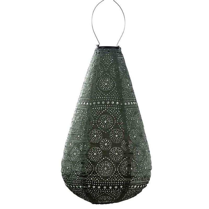 Dark-green teardrop-shaped &