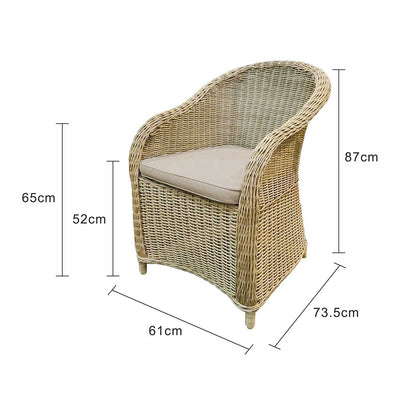 Durham Wicker Outdoor Dining Chair