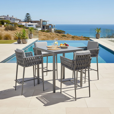Ella Table Lawson Stool Outdoor Bar Setting