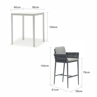 Ella Table Lawson Stool Outdoor Bar Setting