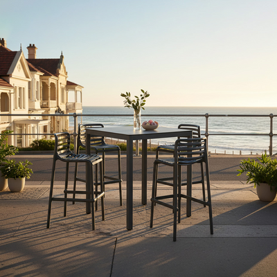 Ella Table Nardi Doga Stool Outdoor Bar Setting