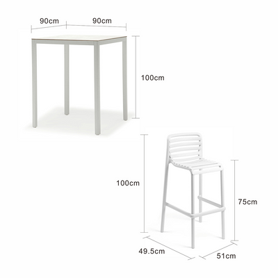 Ella Table Nardi Doga Stool Outdoor Bar Setting