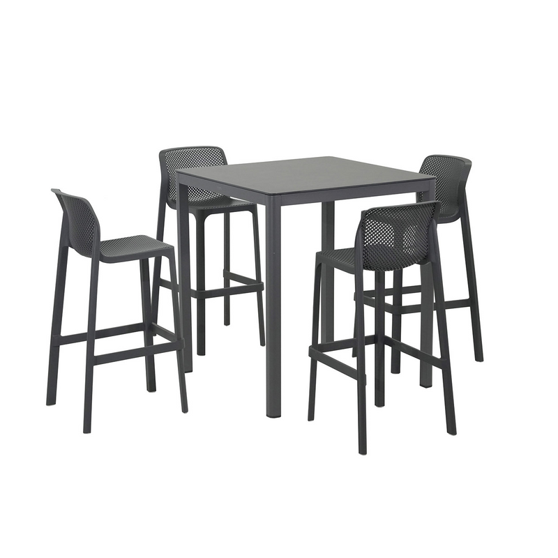 Ella Table Nardi Net Stool Outdoor Bar Setting