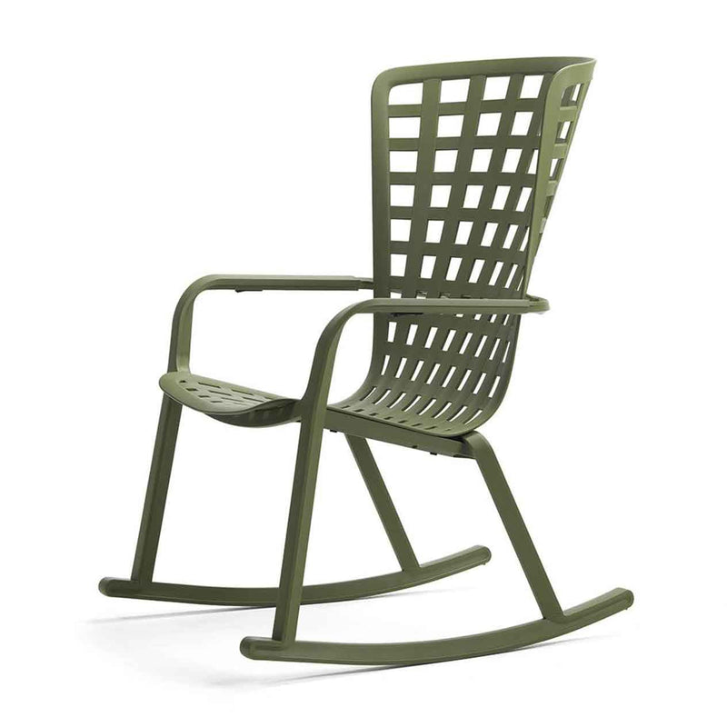 Stylish Nardi Folio Rocking Chair in Anthracite, part of durable Outdoor Furniture and Outdoor Chairs.