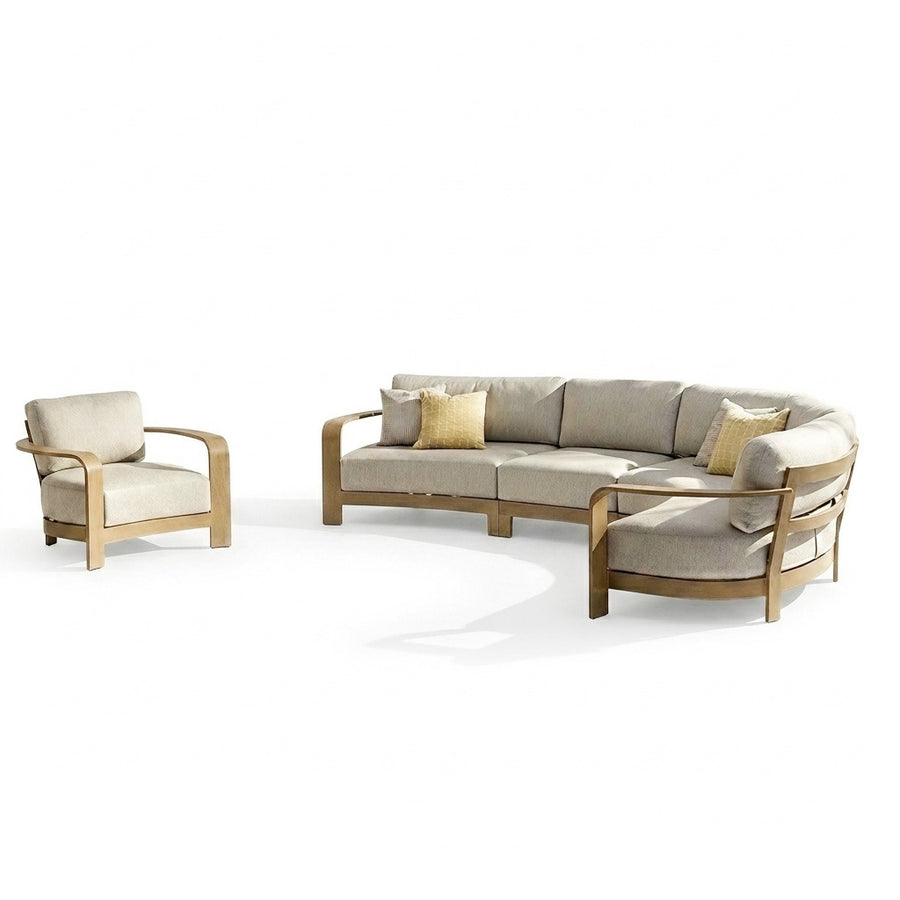 Genova 5 Seater Aluminium Outdoor Lounge Setting