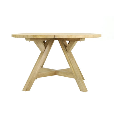 Grace Outdoor Recycled Teak Round Dining Table 130 cm