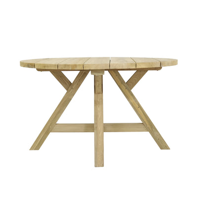 Grace Outdoor Recycled Teak Round Dining Table 130 cm