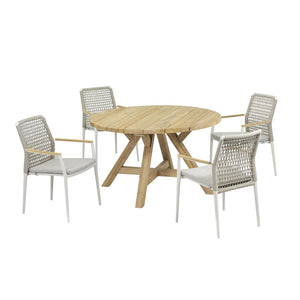 Grace 130 cm Table Anchorage Chair Outdoor Dining Setting
