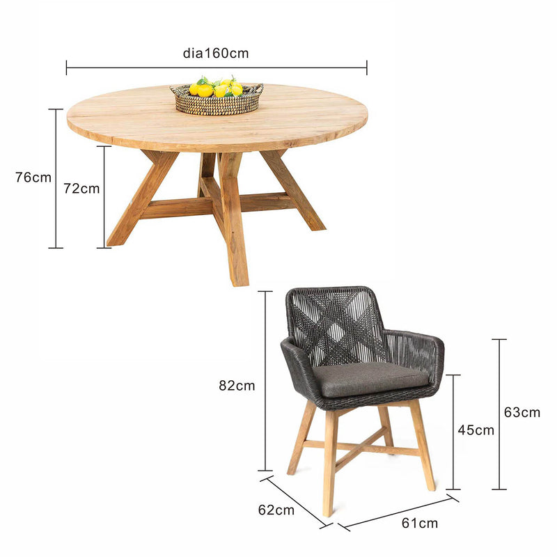 Grace Table Armenia Chair Dining Setting