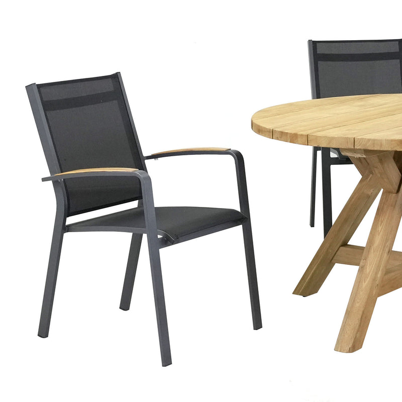 Grace 130 cm Table Cosmo Chair Outdoor Dining Setting