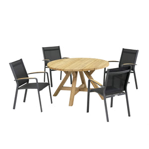 Grace 130 cm Table Cosmo Chair Outdoor Dining Setting