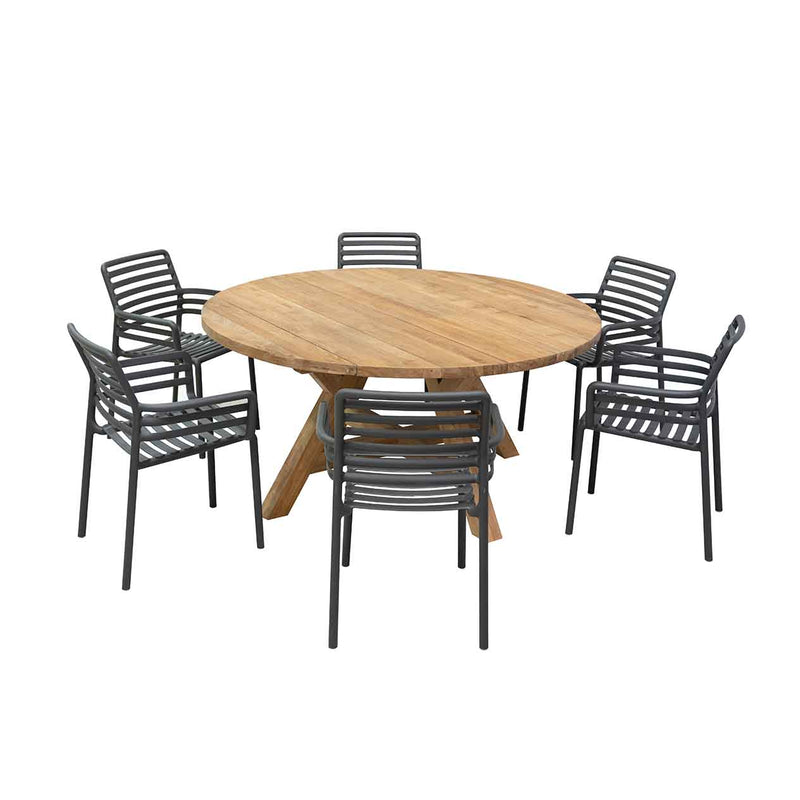 Grace Table Doga Dining Armchair Outdoor Dining Setting