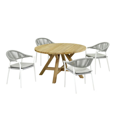 Grace 130 cm Table Windsor Chair Outdoor Dining Setting