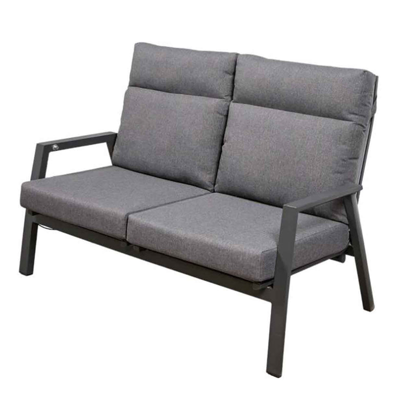 Hamilton 2 Seater Outdoor Aluminium Recliner Lounge