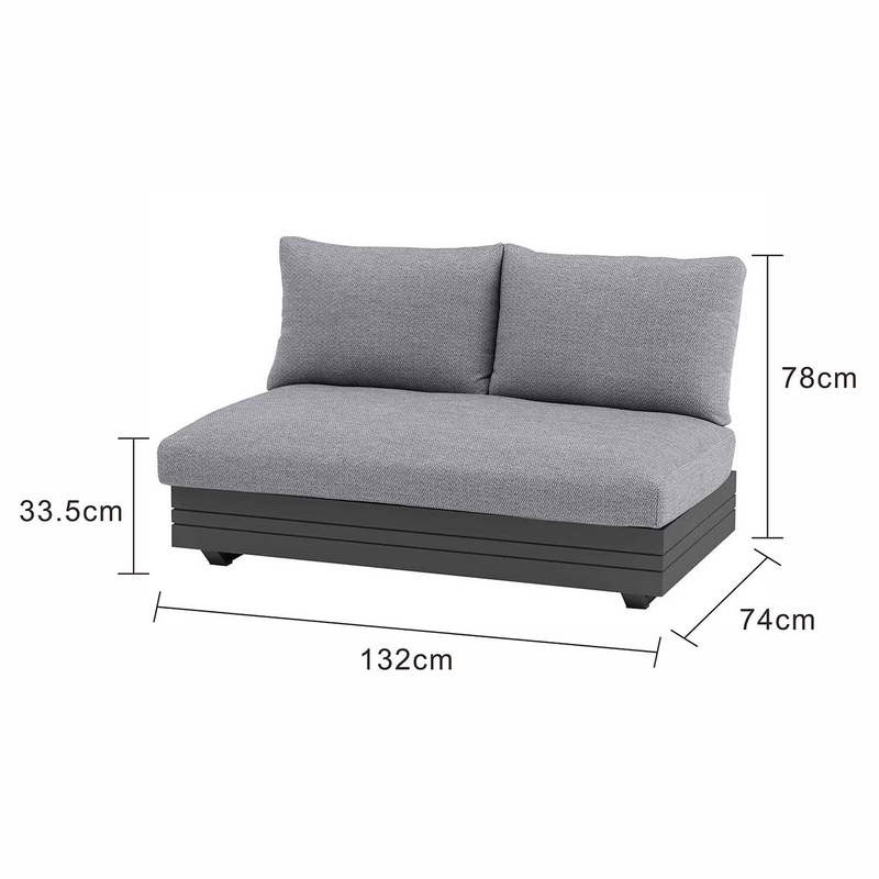 Hannover II 2 Seater Aluminium Outdoor Lounge