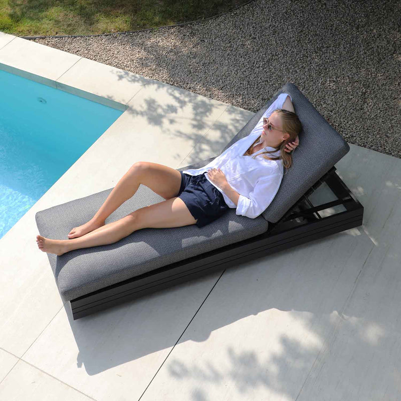Hannover II 3 Seater Aluminium Outdoor Lounge With Sunlounger Feature