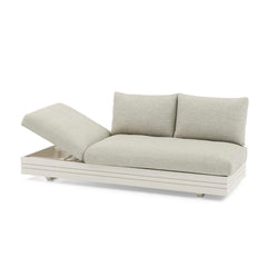 Hannover II 3 Seater Aluminium Outdoor Lounge With Sunlounger Feature