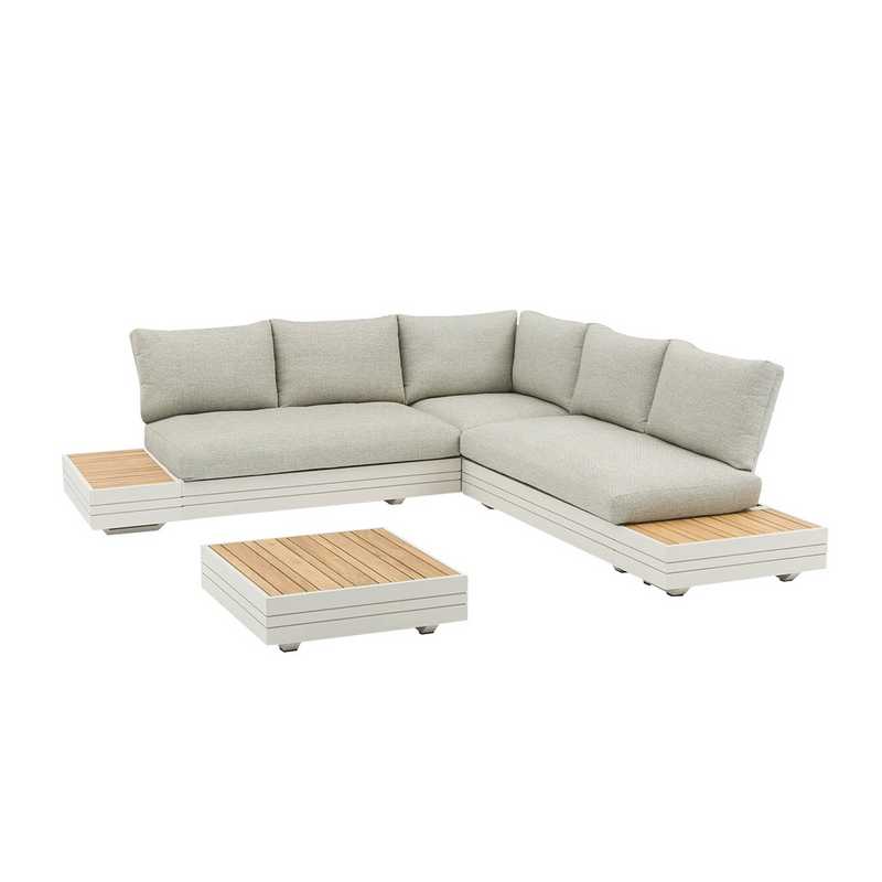 Hannover II 5 Seater Aluminium Outdoor Modular Lounge With Coffee Table