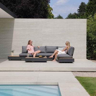 Hannover II 5 Seater Aluminium Outdoor Modular Lounge With Coffee Table