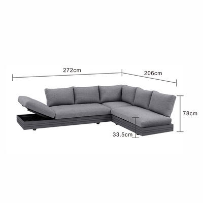 Hannover II 6 Seater Aluminium Outdoor Modular Lounge