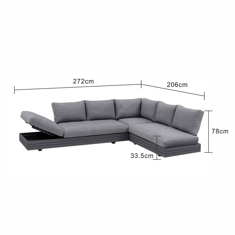 Hannover II 6 Seater Aluminium Outdoor Modular Lounge
