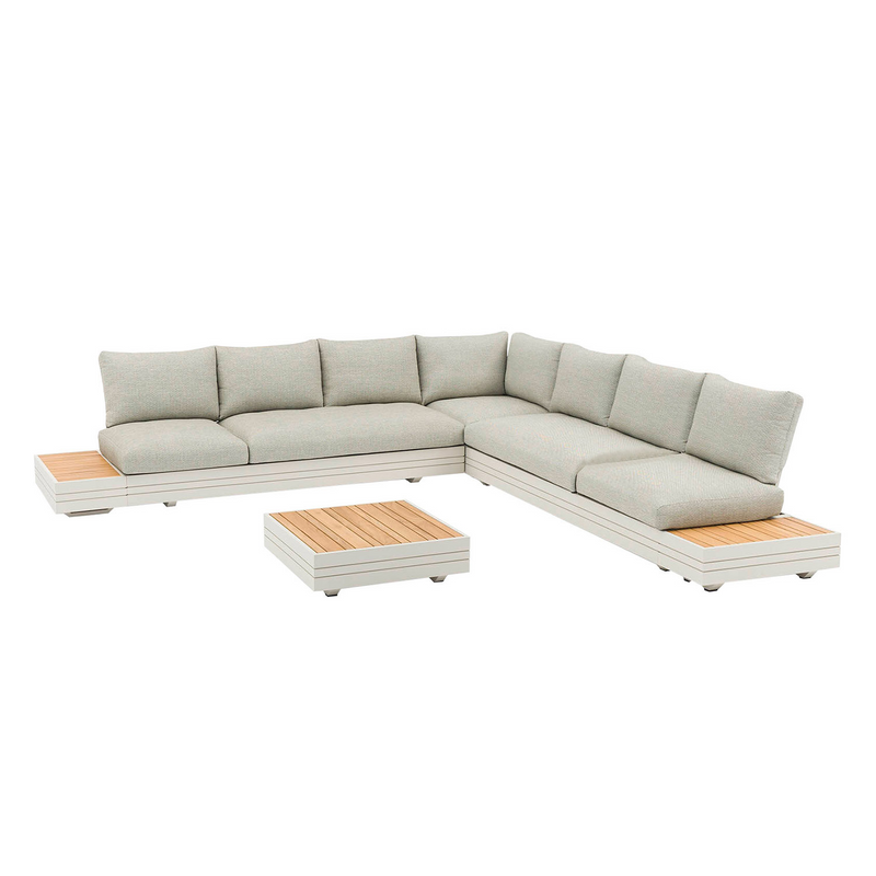 Hannover II 7 Seater Aluminium Outdoor Modular Lounge With Coffee Table