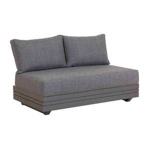 2-seater Sofa Hannover outdoor lounge in charcoal/white, colorfast fabric, outdoor furniture