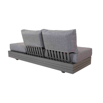 6-seater Sofa Hannover outdoor lounge set in charcoal/white, colorfast fabric, outdoor furniture