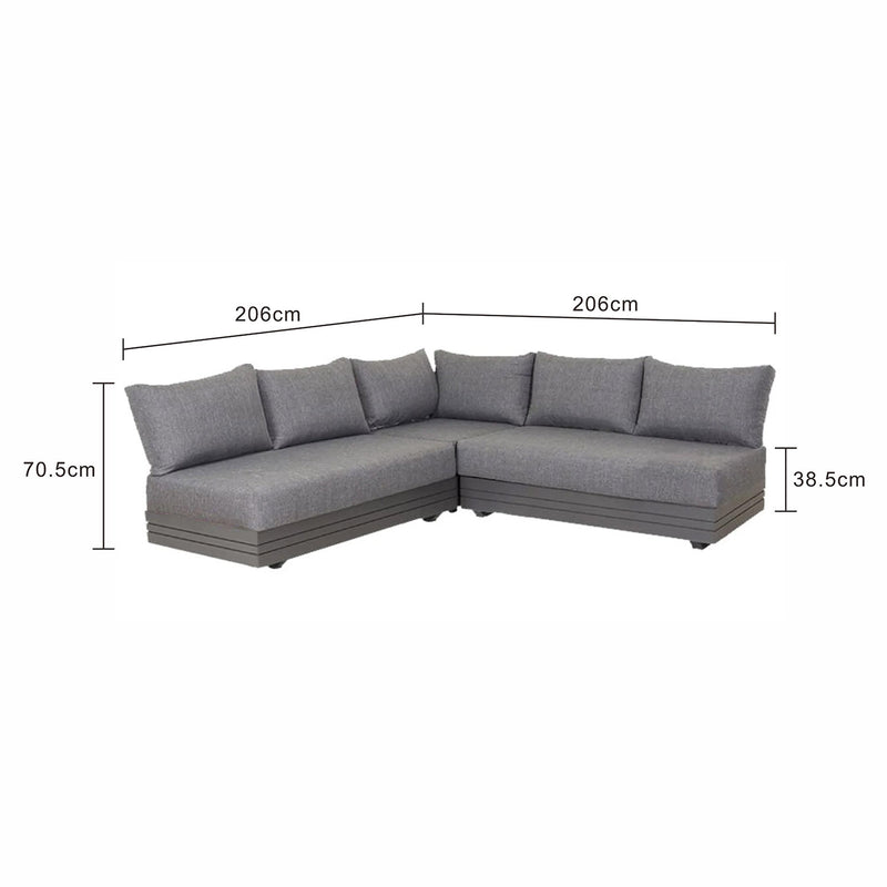 Hannover 5 Seater Outdoor Aluminium Modular Lounge