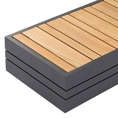 Hannover 6 Seater Outdoor Aluminium Modular Lounge With Coffee Table