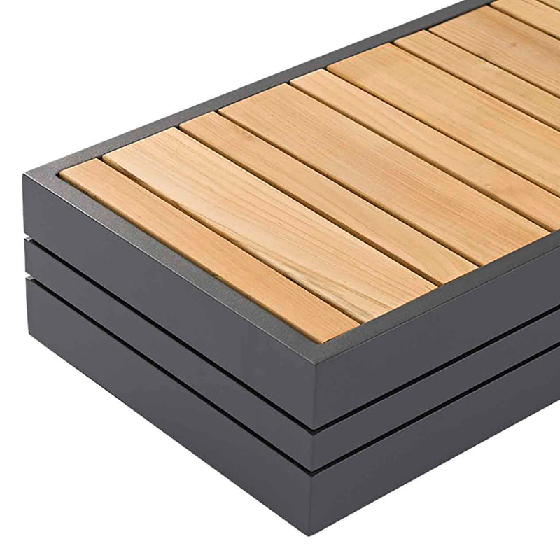 Hannover 6 Seater Outdoor Aluminium Modular Lounge With Coffee Table