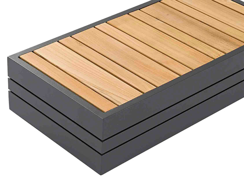 Hannover II 5 Seater Aluminium Outdoor Modular Lounge With Coffee Table